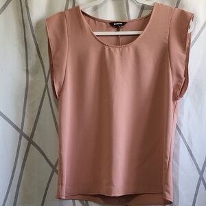 Express Women's Blush Cap Sleeve Blouse